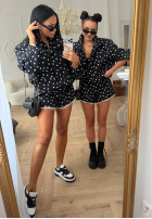 Košeľa w Bodky  Dot Romance čierna