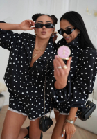 Košeľa w Bodky  Dot Romance čierna