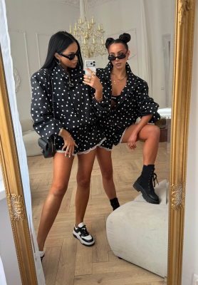 Visk&oacute;zov&aacute; bomberka s bodkami La Milla Dot Romance čierna