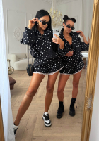 Košeľa w Bodky  Dot Romance čierna