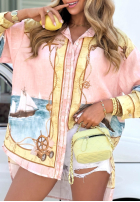 Wzorzysta Košeľa Ocean Sail púdrovo ružová