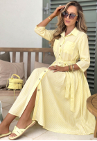 Koszulowa Šaty maxi w paski Julieta ružová