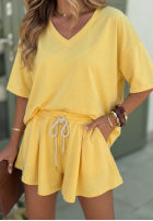 Tepláková súprava Tričko i krótkie spodenki Willy žltá