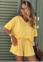 Tepláková súprava Tričko i krótkie spodenki Willy žltá