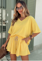 Tepláková súprava Tričko i krótkie spodenki Willy žltá