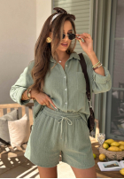 Mušelínová košeľa Elisabetta pistaciová