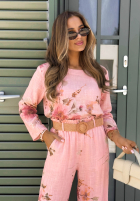 Súprava Blúzka i Nohavice w kwiaty Sunny Harmony béžový