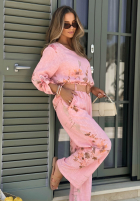 Súprava Blúzka i Nohavice w kwiaty Sunny Harmony béžový