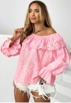 Ażurowa Blúzka Španielsky Summer Seaside béžová