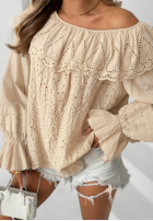 Ażurowa Blúzka Španielsky Summer Seaside béžová