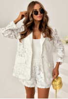 Koronkowe krótkie spodenki Lace Summer biele