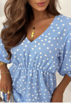 Šaty midi w Bodky  Guava Biela