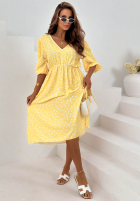 Šaty midi w Bodky  Guava Biela