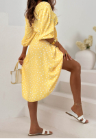 Šaty midi w Bodky  Guava Biela