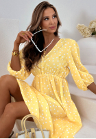 Šaty midi w Bodky  Guava Biela