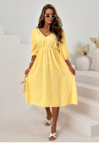 Šaty midi w Bodky  Guava Biela