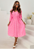 Šaty midi w Bodky  Guava Biela