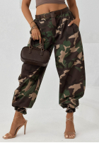 látkové Nohavice balloon moro Camo Charm khaki