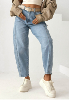 Nohavice džínosové banana z paskiem I Told You modré