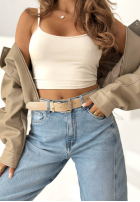 Nohavice džínosové banana z paskiem I Told You modré