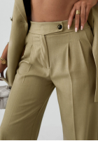 látkové Nohavice wide leg Sand Club béžové