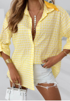 Košeľa w kratę Just Believe žltá