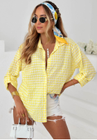 Košeľa w kratę Just Believe žltá