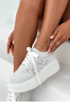 Koronkowe Tenisky Bianco biele