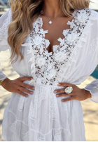 Haftowana Šaty z koronką boho Summer Lady Biela