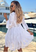 Haftowana Šaty z koronką boho Summer Lady Biela
