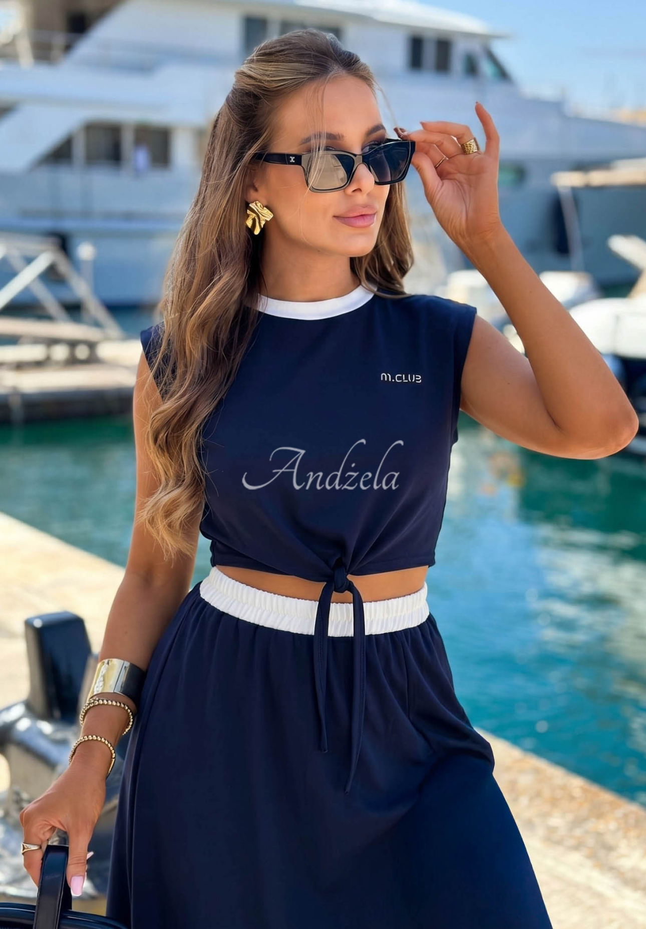 Bavlnená maxi sukňa Marina Club čierna