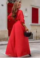 látkové Nohavice wide leg Malta Delizia červené
