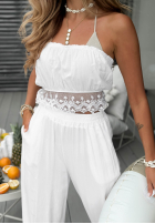 látkové Nohavice z koronką Fresh Lace čierne