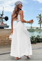 látkové Nohavice wide leg szwedy Sea Elegance tmavomodré