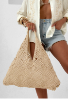 Ażurowy top boho Moana béžový