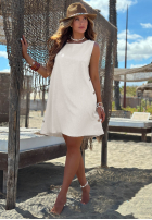 Lniana Šaty z guzikami Linen Whisper ecru