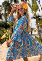Wzorzysta Šaty Magnala Summer kobaltová