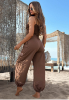 látkové Nohavice Summer Wind čokoládové