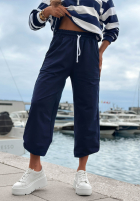 Nohavice dresowe ze ściągaczami Sail Voyage tmavomodré