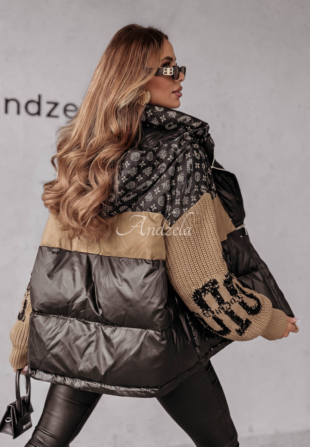 Páperová bunda Cold Hands čierno-ťavia