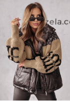Prešívaná Bunda Cold Hands čierno-ťavia