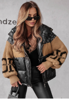Prešívaná Bunda Cold Hands čierno-ťavia