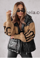 Prešívaná Bunda Cold Hands čierno-ťavia
