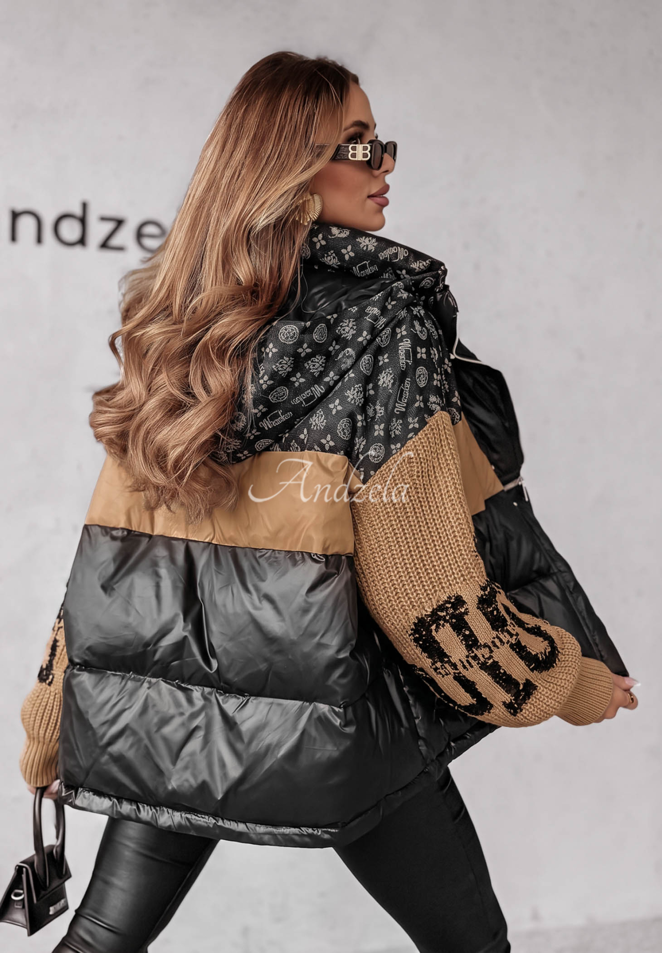 Páperová bunda Cold Hands čierno-ťavia