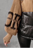 Prešívaná Bunda Cold Hands čierno-ťavia
