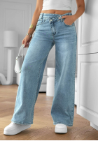 Nohavice džínosové wide leg Mayla modré