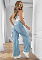 Nohavice džínosové wide leg Mayla modré