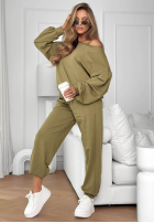 Tepláková súprava Easy Fit khaki