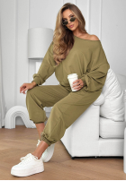 Tepláková súprava Easy Fit khaki