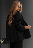 Sako z kołnierzykiem Cozy Elegance čokoládová